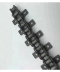 Top Notch 12A-1 Bent Plate Conveyor Roller Chain With Double Side Ear Mounting For 5 Foot Length industrial chain close-up view.
