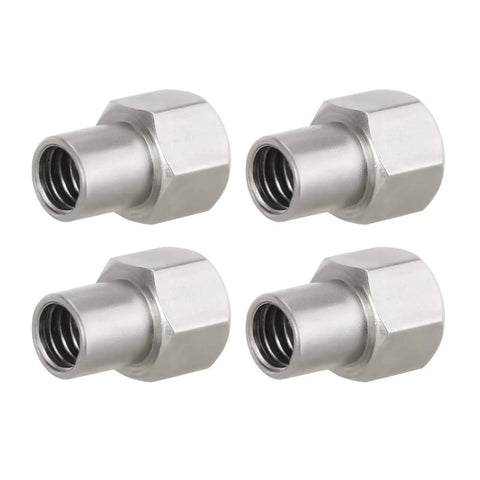 Stainless Steel M2.5 Long Wheel Nuts for TRX4M 1 18 Scale RC Crawlers Upgrade 12 Pack Easy Install Locking Bolts, four shown