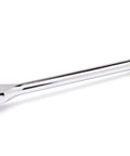 Chrome One Quarter Inch Drive 120XP Teardrop Flex Head Ratchet With Three Degree Swing Dual 60 Tooth Pawls For 120 Positions on white