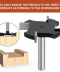 CNC Spoilboard Surfacing Router Bit With 1/4 Inch Shank, Extra Large 1-1/2 Inch Cutting Diameter for slab flattening on wood