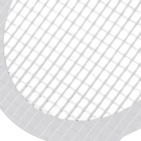 Close-up of Saluaqui 50pcs Mesh Shower Drain Stickers 12cm Hair Catcher design showing fine mesh for hair trapping.