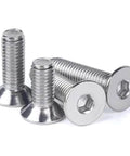 Flat Head Socket Cap Screws Set DIN7991 M1.6x3mm 304 Stainless Steel Machine Screws Allen Hex Drive Countersunk Fully Threaded