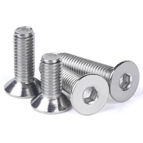 Flat Head Socket Cap Screws Set DIN7991 M1.6x3mm 304 Stainless Steel Machine Screws Allen Hex Drive Countersunk Fully Threaded