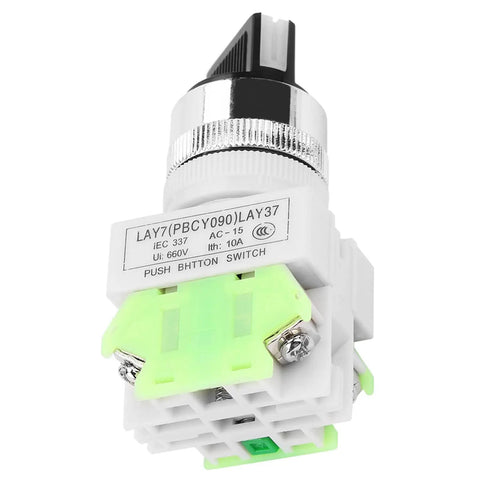 Hella Durable 3 Position Maintained Selector Switch For Industrial Builds Rock Solid Self Locking 2NO Plus 1NC Wiring Medium Low Voltage Electrical Rig Setup