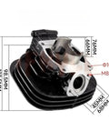 Heavy Duty 66 Mm Bore Cylinder Head Gasket And Crank Seal Kit Built For Yamaha Blaster ATV dimensions and design features.