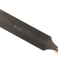 Rock Solid Woodturning Chisel With Rounded Blade Built For Heavy Bowl Smoothing And Cleanup Crafted From Premium M2 High Speed Steel showing H.S.S. blade and hardwood handle.