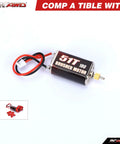 Upgraded 180 Size Carbon Brushed Motor With 51T Turns And 16T Steel Pinion Gear for 1 to 24 Scale Axial SCX24 Deadbolt