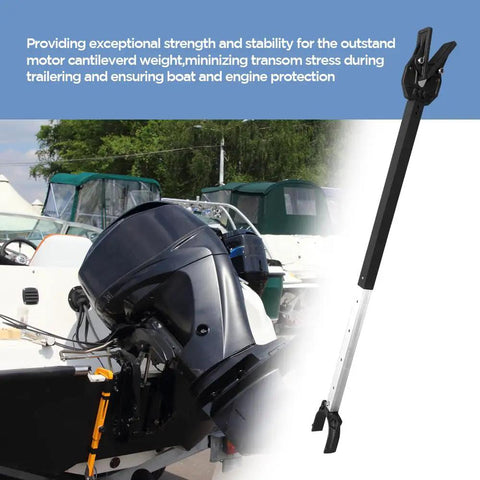 Adjustable Shock Absorbing Boat Transom Saver With Composite Head For Engine Protection Secure Roller And Trailer Mounts Built Tough Aluminum Construction Reducing Transom Stress And Safely Cradling Your Motor