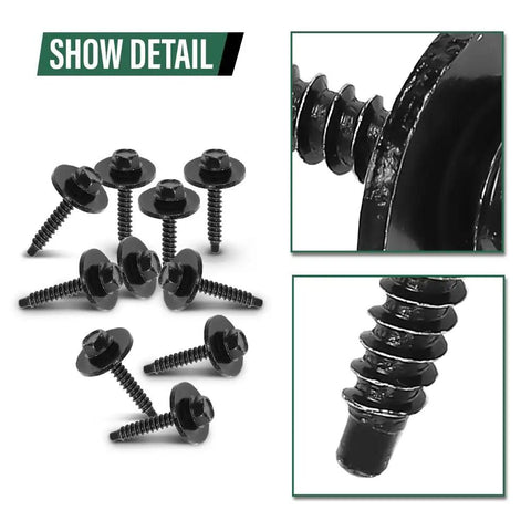 Fender Liner Bolts Kit 10 Pieces Torx Pan Head Screws For Chevy Silverado GMC Sierra Yukon Cadillac Escalade Buick Regal 2008 Through 2021 GM Vehicles Durable Auto Fasteners, showing screws and close-up details of thread and pan head design.