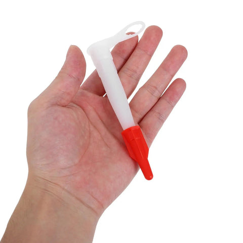 Super Fast Swap 100 Pack Plastic Caulking Nozzle Extenders With 1/2 Inch Thread For Hot Glue Guns And Sealant Jobs To Speed Up DIY Home Repair Work, red cap