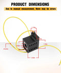 Diagram of 10V DC 25W Solenoid Coil dimensions, single lead wire, heavy-duty replacement part for valve series 08 80 88 98.