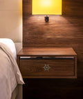 Vintage Ship Wheel Anchor Cabinet Pulls Set Of 4 For Dressers And Wardrobes installed on bedside table