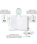 Heavy Duty 500W Step Up Transformer 110V To 220V Power Converter For US with dual 220V outlets and 110V input cord
