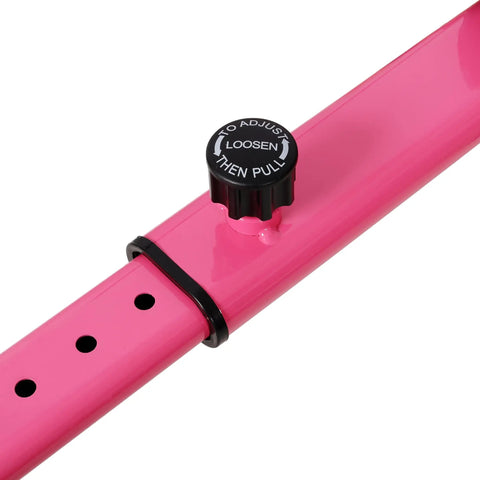 Detail of adjustable frame on pink hoverkart attachment for Turn Your Hoverboard Into A Sit-On Go Kart With Adjustable Frame, 360 Degree Swivel Wheel, And Ergonomic Seat, Fits 6.5, 8, And 10 Inch Hoverboards, Pink Hoverkart Attachment For Kids And Adults, Family Fun Ride.