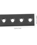 Barn Door Track Hardware Bracket Set With Metal Plate And Flat Fixing Plate For Smooth Sliding Easy Install Heavy Duty Gate Door Connection Plate Durable Steel Construction, shown in detailed view measuring 3.14 x 1.06 inches.