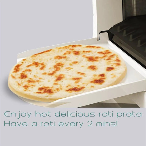 Automatic Roti Maker Electric Tortilla Machine With Touch Screen 1800W freshly cooked flatbread ready to serve.