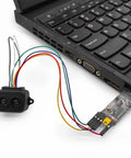 TF Luna LiDAR Sensor For Drones And Robots Short Range 0.1 To 8 Meters Single Point Ranging TOF Module With UART And I2C connected to laptop