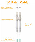 LC To LC Duplex OM3 Patch Cable 3M 5 Pack Fiber Optic Patch Cord For 10G And 40G Networks Multimode 50/125 Micron LSZH Jacket