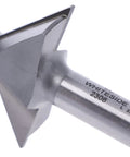 Pro Grade Heavy Duty Chamfer Router Bit 2306 with 45 Degree Bevel for Clean Edges, side view of carbide tipped bit