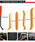 5PCS Fastener Removal Tools set with orange and black tools, ideal for car interior and exterior trim work.