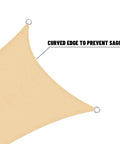 Waterproof Shade Sail 10 By 13 Ft Rectangular Sand Color UV Resistant For Outdoor Patio Garden Backyard Custom Size Available All Weather