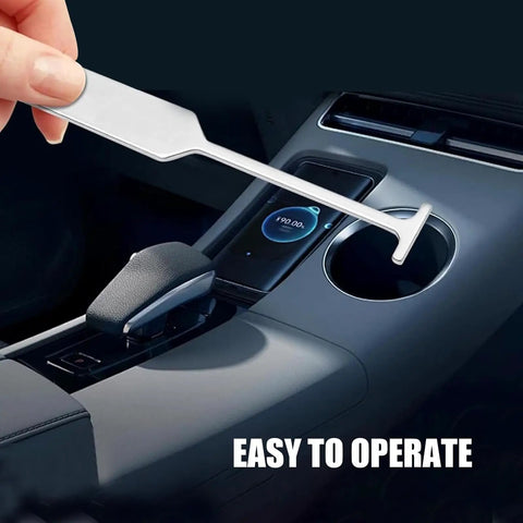 Universal Cigarette Lighter Socket Replacement With Removal Tool fits most cars, shown in car console with easy removal tool.