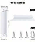 2 Pack Surface Mounted Cabinet Pulls for Kitchen Cabinets and Drawers Aluminum Alloy Window Sash Handles 3 Inch Hole Center Slick Easy Grip Minimalist Modern Hardware, white 90mm