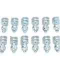 Built Tough 50 Pcs Tungsten Steel Screw Tire Studs And Heavy Duty Winter Snow Spikes in a close-up view showing individual studs.