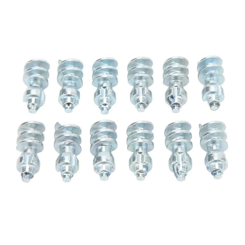 Built Tough 50 Pcs Tungsten Steel Screw Tire Studs And Heavy Duty Winter Snow Spikes in a close-up view showing individual studs.