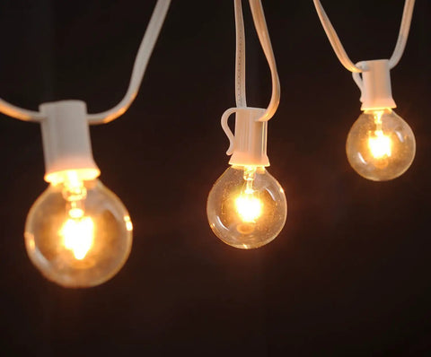 G40 Globe Bulbs 5W E12 Screw Base 1.5 Inch Warm White Edison Style Replacements For Indoor Outdoor String Lights