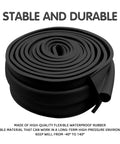 Heavy-Duty Garage Door Bottom Seal Kit With Pre-Drilled Aluminum Track Retainer Base U-Shaped And O-Ring Weather Stripping