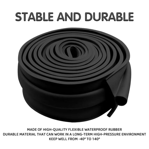 Heavy-Duty Garage Door Bottom Seal Kit With Pre-Drilled Aluminum Track Retainer Base U-Shaped And O-Ring Weather Stripping