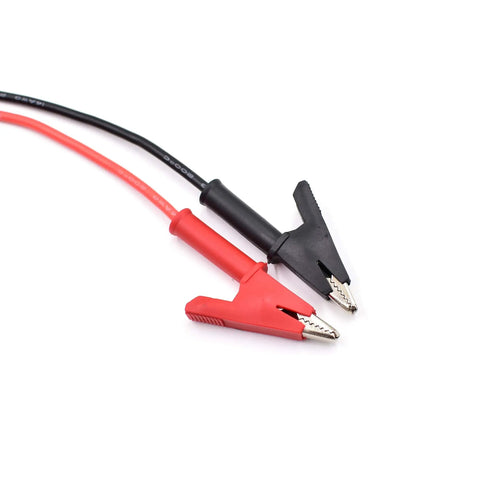 Heavy Duty Badass Alligator Clip Test Leads 14 Awg Silicone Jumper Wires 3 Feet Dual Ended Electrical Probes close up view
