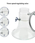 Close-up of Rugged Soldering Smoke Hood Exhaust System with flexible PVC hose and three-speed regulating valve for fume control.