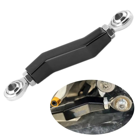 Adjustable Brake Shift Lever Linkage Pushrod For M8 Softail 2018-2025 Bolt On Rear Brake Pedal Height And Angle Adjuster black metal rod