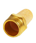 Rock Solid Sintered Bronze Pneumatic Mufflers 1/4 Inch Male Thread Air Exhaust Silencer Pack Of 3 close-up view of bronze muffler.