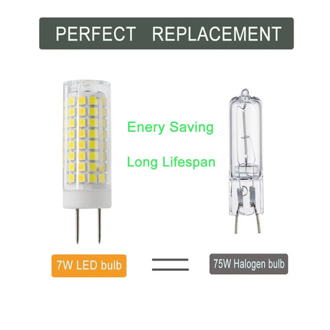 Supersbright Cabinet Glow Up With This 7W GY8.6 Led Bulb Bi Pin Base, Total 730 Lumens Replaces 75W Halogen, No Sweat Undercounter Kitchen Lighting, Tough Ceramic Housing, 6000K Daylight White, 2 Pack