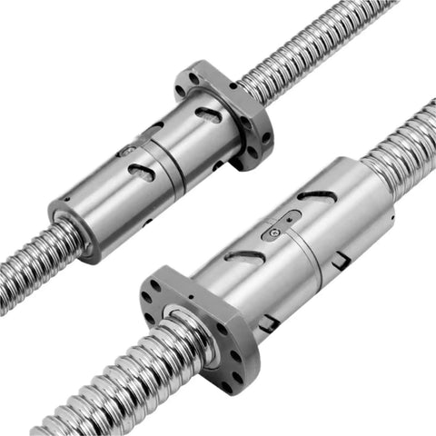 Top Notch High Precision CNC Ball Screw With Nut 1605 C5 360mm Travel, double nut design, machined roller detail