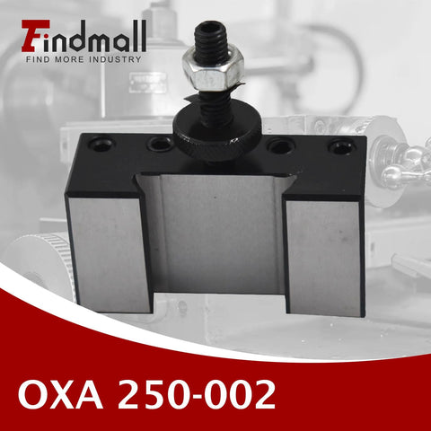 Findmall OXA 250-002 quick-change tool holder for lathe, black metal, front view
