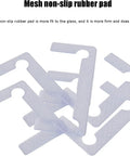 Mesh non-slip rubber pads for glass support, firm and reliable, suitable for various installations, two pack set.