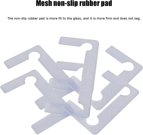 Mesh non-slip rubber pads for glass support, firm and reliable, suitable for various installations, two pack set.