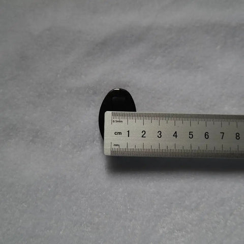 Measuring the fuchi of Koshirae Style Samurai Sword Fuchi Kashira Iron Alloy Set with Tsuka Cap Ferrule Collar and Pommel Hardware 01-07.