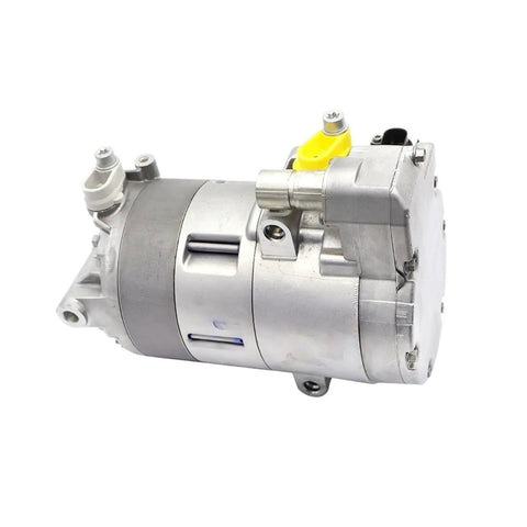 Heavy Duty Hybrid Ac Compressor Replacement For Bmw Rigs showing precision assembly and silver metallic finish.