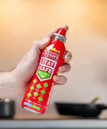 Person holding StaySafe All In One Portable Fire Extinguisher That Handles Ten Types Of Fires From Electrical And Kitchen Oils.