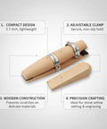 Adjustable Wooden Jewelry Holding Clip Clamp For Ring Shanks And Small Components 5.7 Inch Workbench Vice Secure Gentle Grip DIY Jewelry Making Tool For Stable Crafting And Precise Assembly, 5.7-inch wooden clamp