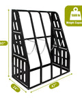 Heavy Duty Vertical Bar Rack Ready To Handle 1500 Lb Wall Mount Storage For Long Parts And Tool Boxes Welded Steel Frame dimensions of 47x24x60 inches.