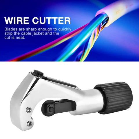 Fabater Electric Wire Stripper And Fiber Optic Cable Cutter With 4-28mm Adjustable Jaw, metal wire cutter with sharp blades and ergonomic grip.