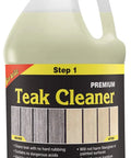 Premium Teak Cleaner That Restores Weathered Gray Teak Furniture And Fine Wood Without Sanding Or Pressure Washing One Gallon