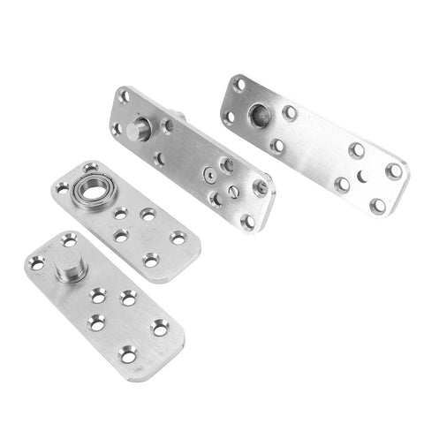 Concealed Door Hinge With Hidden Pivot Built Tough Heavy Duty 600 Lb Capacity 360 Degree Pivot Brushed Stainless Steel Finish hardware