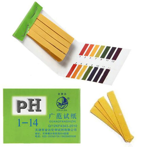 Three Pack pH Test Strips 1-14 With Storage Case, 240 Strips Total, litmus paper and pH color guide for testing